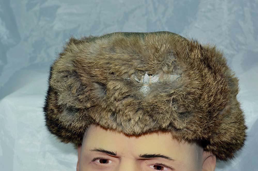 WW2 German Heer rabbit fur winter hat