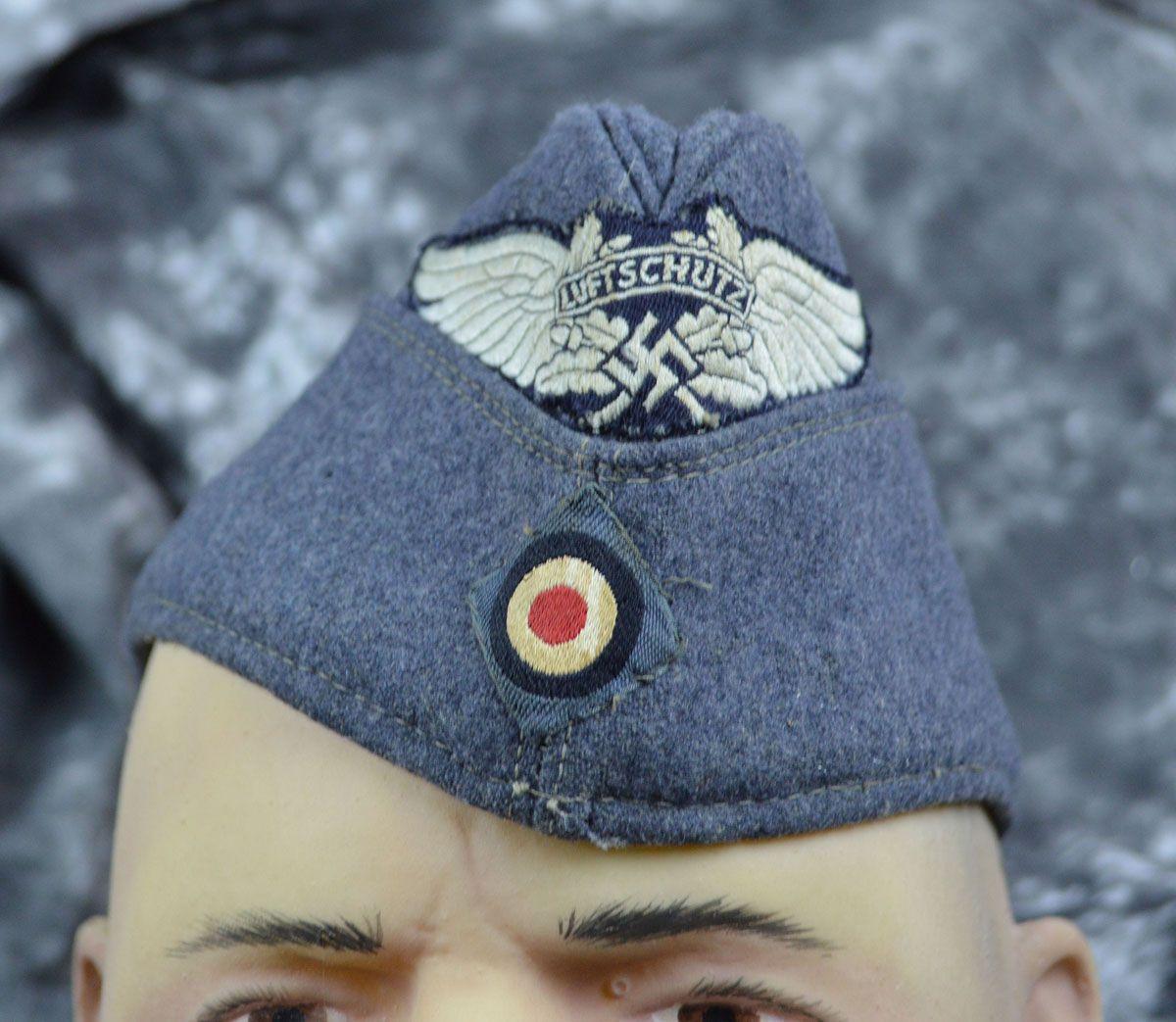 WWII German Luftschutz civil defense cap