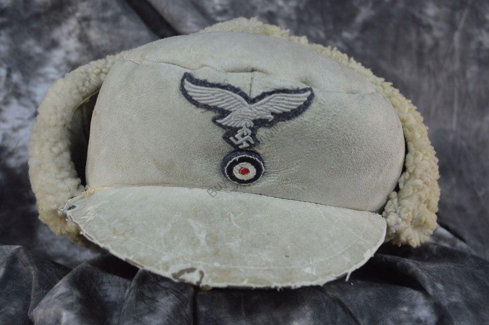WWII Luftwaffe sheepskin winter cap