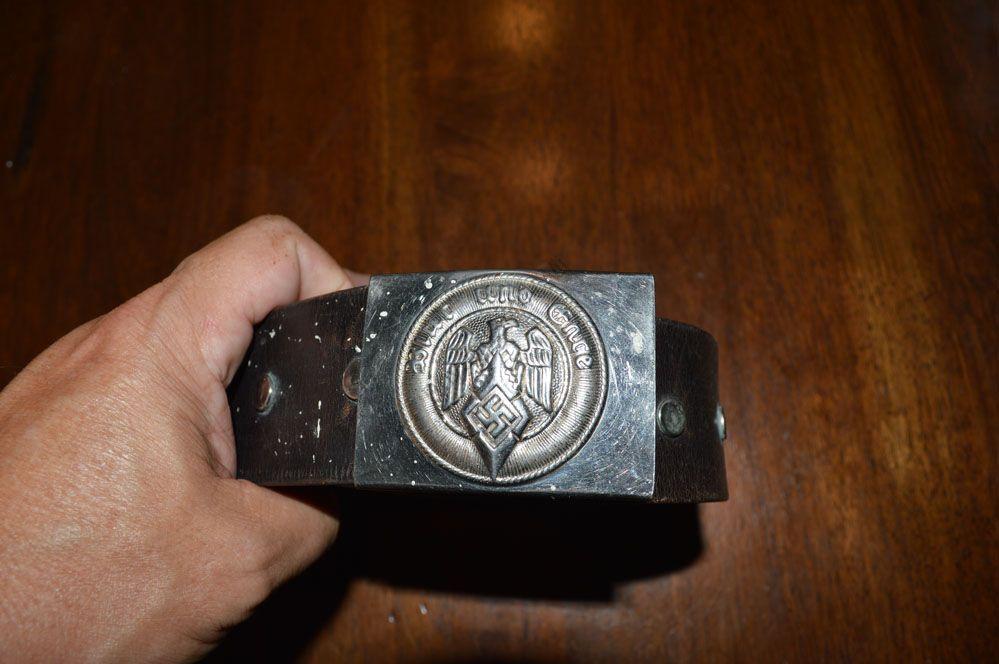 WW2 German HJ Hitler Youth belt buckle with diamond insignia